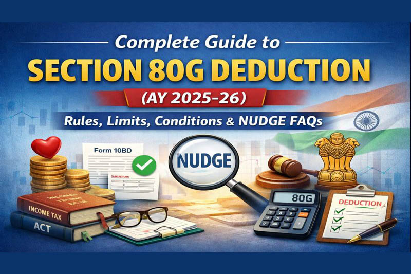 Complete Guide to Section 80G Deduction (AY 2025–26): Rules, Limits, Conditions & NUDGE FAQs