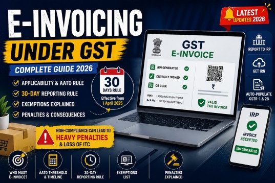 E-Invoicing Under GST in 2026: Applicability, 30-Day Rule, Exemptions & Penalties